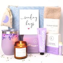 Conjunto de presentes de spa Unboxme Lavender com vela, bomba de banho e sabonete