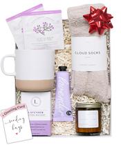 Conjunto de presentes de spa Unboxme Lavender com velas e bombas de banho para mulheres