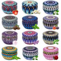 Conjunto de presentes de velas perfumadas, pacote com 12 unidades em frasco de cera de soja de 300 ml