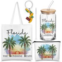 Conjunto de presentes de viagem Chuangdi Florida com bolsa de lona e copo Conjunto de presentes de viagem Chuangdi Florida com bolsa de lona e copo
