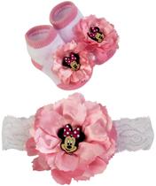 Conjunto de presentes Disney Baby Girls Minnie Mouse com faixa de cabeça 0-12M Conjunto de presentes Disney Baby Girls Minnie Mouse com faixa de cabeça 0-12M