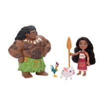 Conjunto de Presentes Disney Moana - Bonecas Moana & Maui (15cm) + Pua e Hei Hei