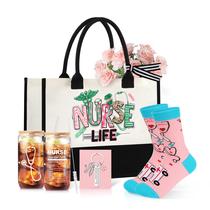 Conjunto de presentes DOGMEM Nurse Appreciation para mulheres com bolsa de praia