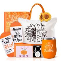 Conjunto de presentes EUASOO Grandma com sacola, copo, meias e chaveiro