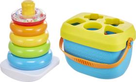 Conjunto de presentes Fisher-Price com Baby's First Blocks e Rock-a-Stack Conjunto de presentes Fisher-Price com Baby's First Blocks e Rock-a-Stack