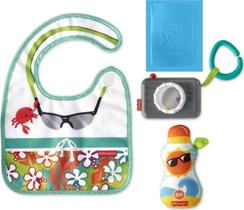 Conjunto de presentes Fisher-Price Tiny Tourist com 4 brinquedos temáticos de viagem Conjunto de presentes Fisher-Price Tiny Tourist com 4 brinquedos temáticos de viagem