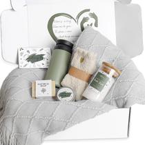 Conjunto de presentes Frerdui Self Care para mulheres com cobertor, copo e muito mais Conjunto de presentes Frerdui Self Care para mulheres com cobertor, copo e muito mais