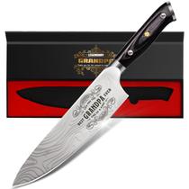 Conjunto de presentes Funistree Chef Knife de 20 cm com gravura Best Grandpa Conjunto de presentes Funistree Chef Knife de 20 cm com gravura Best Grandpa