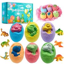 Conjunto de presentes infantis Bath Bombs comfso Dino Eggs XL com brinquedos Surprise