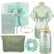 Conjunto de presentes Irenare Proposal, 8 peças, roupões, bolsa de maquiagem, copos e cartões