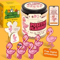 Conjunto de presentes Jar Stofinity Positive Flamingo Affirmation Cards