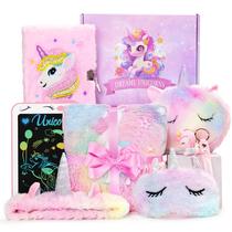 Conjunto de presentes Jenria Unicorn para meninas de 3 a 12 anos com cobertor e tablet Conjunto de presentes Jenria Unicorn para meninas de 3 a 12 anos com cobertor e tablet