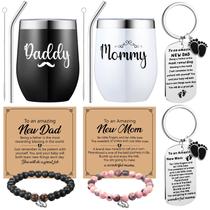 Conjunto de Presentes Mifoci para Grávidas - Copo e Chaveiros para Novos Pais