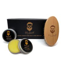 Conjunto de Presentes para Barba Glow Gambit - Brush e Balm para Homens