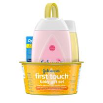 Conjunto de presentes para bebês Johnson's First Touch Bath, Skin & Hair, 5 itens Conjunto de presentes para bebês Johnson's First Touch Bath, Skin & Hair, 5 itens