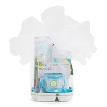 Conjunto de presentes para bebês Munchkin New Beginnings com utensílios de alimentação azul
