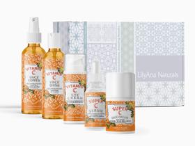 Conjunto de presentes para cuidados com a pele LilyAna Naturals, conjunto de 5 peças de vitamina C Conjunto de presentes para cuidados com a pele LilyAna Naturals, conjunto de 5 peças de vitamina C