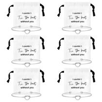 Conjunto de presentes para dama de honra CEELGON, pulseiras de 6 nós e 6 bolsas Conjunto de presentes para dama de honra CEELGON, pulseiras de 6 nós e 6 bolsas