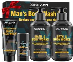 Conjunto de presentes para lavagem corporal XIKEZAN Cleansing & Hydrating Skin Men