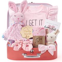 Conjunto de presentes para meninas Golray de 0 a 6 meses com Bunny Rattle e muito mais