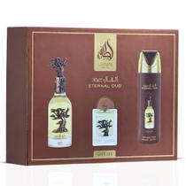 Conjunto de presentes Perfume Lattafa Pride Eternal Oud, 3 peças para mulheres