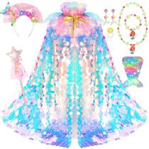 Conjunto de presentes Princess Dress Up Cape LIMIROLER para meninas de 3 a 8 anos