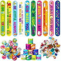 Conjunto de presentes religiosos Frienda 110 peças de pulseiras Jesus Slap Conjunto de presentes religiosos Frienda 110 peças de pulseiras Jesus Slap