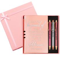 Conjunto de presentes Resurhang Leather Journal Notebook com 3 canetas esferográficas
