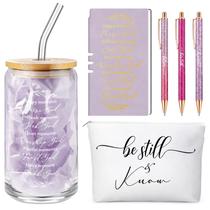 Conjunto de presentes Spakon Christian para mulheres Bible A6 Leather Journal