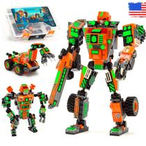 Conjunto de presentes STEM de brinquedo JITTERYGIT Mech Robot Soldier Glow in The Dark Bricks, brindes de aniversário de Natal para meninos, meninas e adolescentes de 6 7 8 9 10 anos