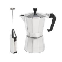 Conjunto de presentes Stovetop Espresso Maker Primula com batedor elétrico Conjunto de presentes Stovetop Espresso Maker Primula com batedor elétrico