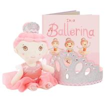 Conjunto de presentes Tickle & Main Ballerina Princess com boneca e tiara Conjunto de presentes Tickle & Main Ballerina Princess com boneca e tiara