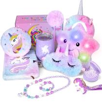 Conjunto de presentes TopBeths Unicorn para meninas de 5 a 10 anos com luz