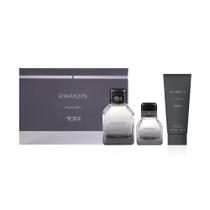 Conjunto de presentes TUMI AWAKEN 08:00 GMT Colônia 100 ml e sabonete líquido 200 ml