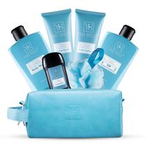 Conjunto de presentes Yard House Bath and Body para homens com bolsa de couro Conjunto de presentes Yard House Bath and Body para homens com bolsa de couro