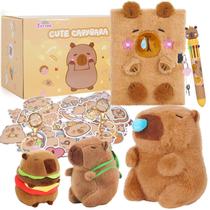 Conjunto de presentes YOYTOO Capybara Plush Toy com diário, caneta e adesivos Conjunto de presentes YOYTOO Capybara Plush Toy com diário, caneta e adesivos