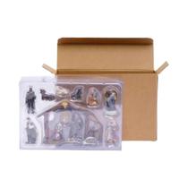 Conjunto De Presépio De Resina Com 12 Peças, Decoração De Cena De Natal Com Estábulo Para Mesa De Conjunto De Presépio De Resina Com 12 Peças, Decoração De Cena De Natal Com Estábulo Para Mesa De