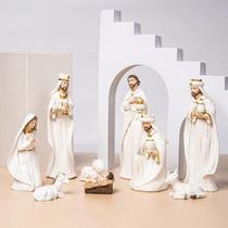 Conjunto De Presépio De Resina Sagrada Família Jesus Alforje Decoração De Natal Decoração Para Casa