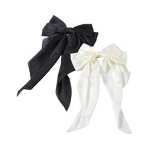 Conjunto De Presilhas De Cabelo Com Laço De Cetim Elegante Para Mulheres E Meninas, Presilhas De