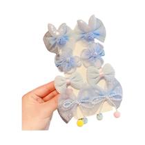 Conjunto De Presilhas De Cabelo Com Laço De Flor Para Meninas, Lindas Presilhas De Princesa, Grampos