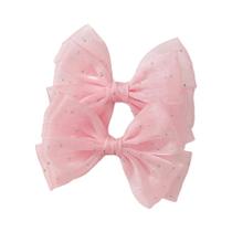 Conjunto De Presilhas De Cabelo Com Laço De Princesa Para Crianças, 4,72 Polegadas, Grips De Rabo De