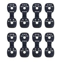 Conjunto De Presilhas Para Prender Lona Panos 3,8cm Preto