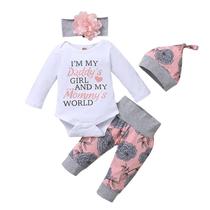 Conjunto De Primavera Para Bebês Recém-nascidos De 0 a 18 Meses, 4 Peças, Manga Comprida, Calça Conjunto De Primavera Para Bebês Recém-nascidos De 0 a 18 Meses, 4 Peças, Manga Comprida, Calça