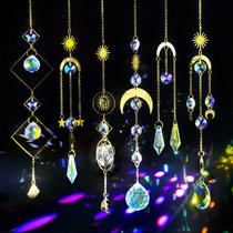 Conjunto de prisma de cristal K9 Hanging Suncatchers suddus de 6 peças Conjunto de prisma de cristal K9 Hanging Suncatchers suddus de 6 peças