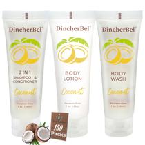 Conjunto de produtos de higiene pessoal DincherBel Tropical Coconut Scent 30mL x150