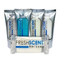 Conjunto de produtos de higiene pessoal Freshscent Hotel Collection 250 peças Conjunto de produtos de higiene pessoal Freshscent Hotel Collection 250 peças