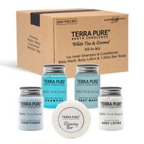 Conjunto de produtos de higiene pessoal Terra Pure White Tea and Coconut 300 peças Conjunto de produtos de higiene pessoal Terra Pure White Tea and Coconut 300 peças