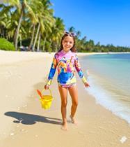 Conjunto de Proteção Solar para Meninas - Princesas G (7-9 anos)