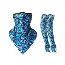 Conjunto de proteção UV com mangas para fraldas e cachecol triangular Conjunto de proteção UV com mangas para fraldas e cachecol triangular