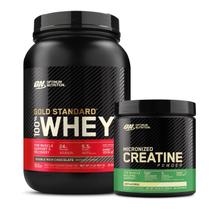 Conjunto de proteína e creatina em pó Optimum Nutrition 907g+300g